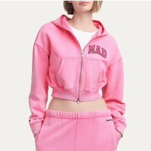 GAP Vibrant Pink Cropped Hoodie